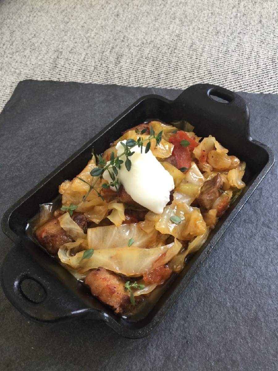 Panelinha de Repolho com Bacon
