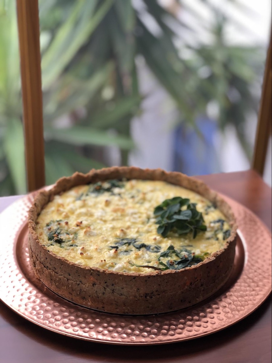 Quiche de Espinafre com Queijo de Cabra