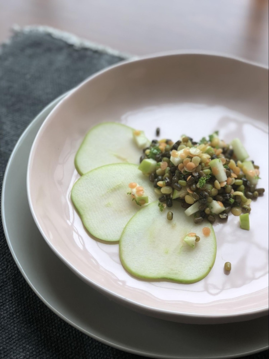 Salada de Lentilha com Maçã Verde