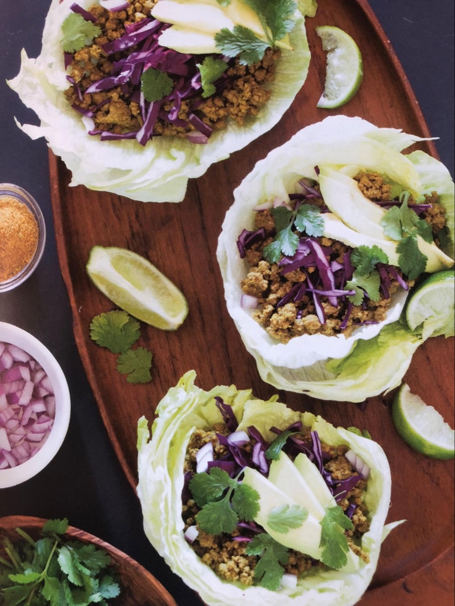 Tacos de Alface com Carne